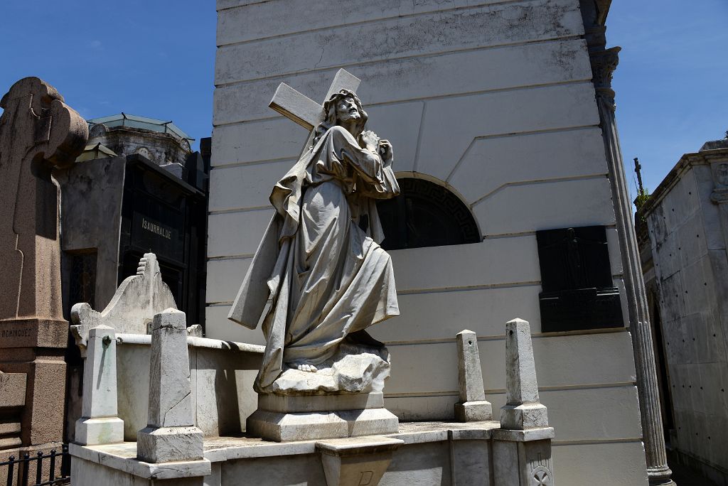35 Christ Carrying Cross Statue Outside Mausoleum Recoleta Cemetery Buenos Aires